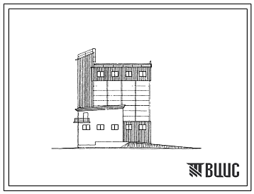 Фасады Типовой проект 813-32/72 Склад рассыпных и гранулированных кормов на 320 т