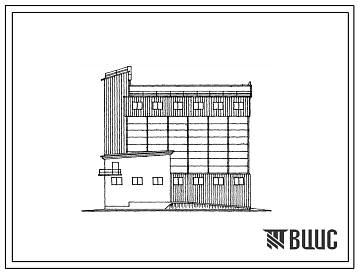 Фасады Типовой проект 813-34/72 Склад рассыпных и гранулированных кормов на 960 т