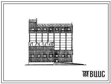 Фасады Типовой проект 813-175 Склад рассыпных и гранулированных кормов емкостью 520 т.