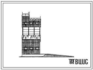 Фасады Типовой проект 813-172 Склад рассыпных и гранулированных кормов емкостью 200 т.