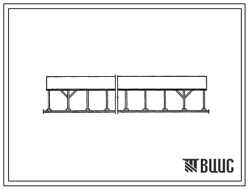 Фасады Типовой проект 818-1 Оборудование выгульно-кормовых дворов (навесы для хранения грубых кормов емкостью 200 и 100 т кормовые односторонние столы)