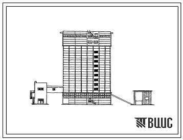 Фасады Типовой проект 813-150 Склад фуражного зерна емкостью 10 000 т.