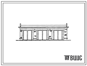 Фасады Типовой проект 817-120 Тепловая стоянка на 12 тракторов для производственных подразделений колхозов и совхозов