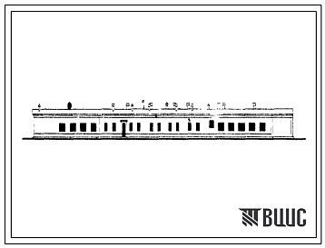 Фасады Типовой проект 817-55 Блок подсобно-производственных помещений для птицефабрик с профилакторием на 2 автомашины и мастерских.