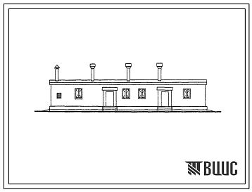 Фасады Типовой проект 817-71с Служебно-бытовое здание на 30 человек для животноводческих и птицеводческих ферм. Для строительства в районах с сейсмичностью 7, 8 и 9 баллов.
