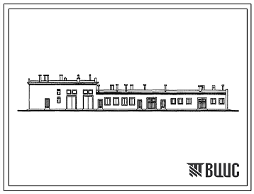 Фасады Типовой проект 817-144 Здание подсобно-вспомогательных помещений для птицефабрик