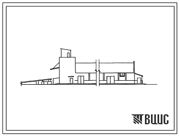 Фасады Типовой проект 813-118 Механизированные семенохранилища емкостью 500, 1000, 1500, 2000 т. Склады в кирпичном варианте с рабочей башней. Склады в кирпичном варианте с рабочей башней