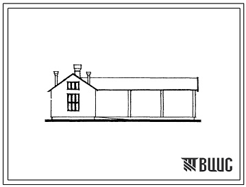 Фасады Типовой проект 288 Кузница с помещением для обслуживания сельскохозяйственной техники бригады