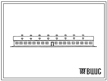 Фасады Типовой проект 801-4-160с.13.87 Здание для содержания молодняка и нетелей буйволиц на 190 голов. Каркас стоечно-балочный (для Азербайджанской ССР)