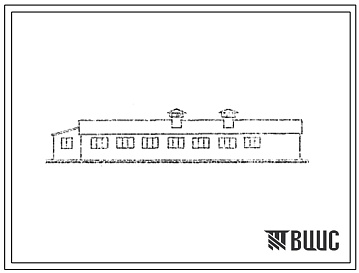 Фасады Типовой проект 801-64 Ферма крупного рогатого скота на 200 коров молочного направления при групповом беспривязном содержании. Телятник на 100 голов с родильным отделением на 20 мест (при отъемном выращивания телят)