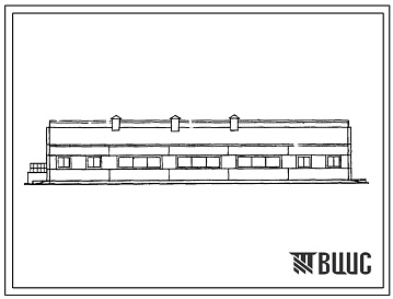 Фасады Типовой проект 801-490 Здание для карантирования бычков в возрасте от 20 дней до 2-х месяцев
