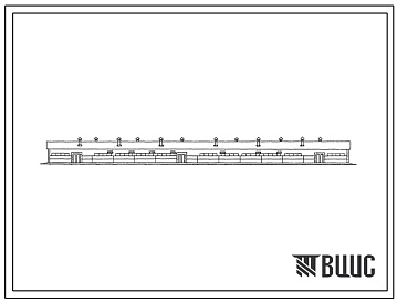 Фасады Типовой проект 801-4-64.83 Здание для доращивания и откорма 500 голов молодняка КРС мясных пород.