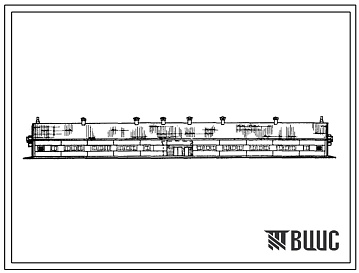 Фасады Типовой проект 801-2-73.13.86 Коровник на 200 коров комбибоксового содержания (для строительства Латвийской ССР)