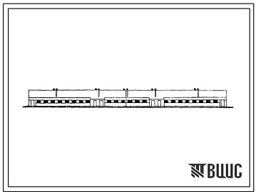 Фасады Типовой проект 801-4-124.86 Здание на 300 голов ремонтного молодняка крупного рогатого скота беспривязного содержания на глубокой подстилке