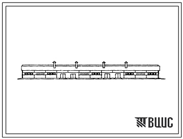 Фасады Типовой проект 801-468с Здание на 500 голов молодняка крупного рогатого скота беспривязного содержания.