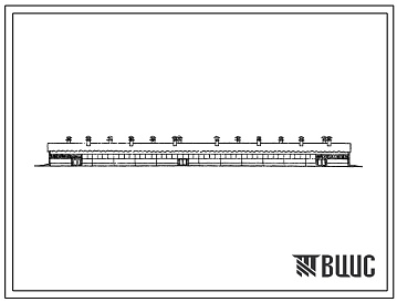 Фасады Типовой проект 801-413 Здание для доращивания и откорма 500 голов молодняка крупного рогатого скота мясных пород.