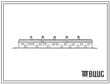 Фасады Типовой проект 801-228 Здание для молодняка на 220 голов мясных пород с кормлением на выгульно-кормовых дворах.