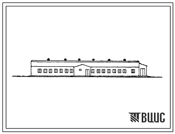 Фасады Типовой проект 801-340 (п.п.) Телятник отъемного выращивания на 360 телят (при четырехрядном расположении клеток для телят)
