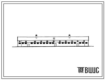 Фасады Типовой проект 801-158 Коровник на 180 коров мясных пород беспривязного содержания с нормированным кормлением на выгульно-кормовых дворах