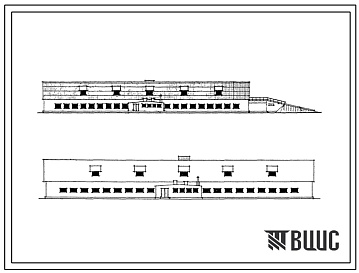 Фасады Типовой проект 8-02-429/65 Коровник на 200 голов