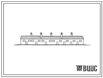 Фасады Типовой проект 801-228 Здание для молодняка на 220 голов мясных пород с кормлением на выгульно-кормовых дворах.