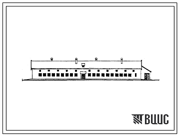 Фасады Типовой проект 801-174, тип 1 Родильное отделение на 120 коров мясных пород. Для строительства в районах с расчетной наружной температурой -25, -30 и -40 0С.