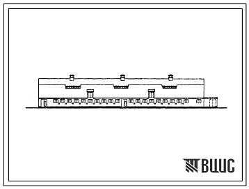 Фасады Типовой проект 256-Вп-65 Коровник на 194 места.