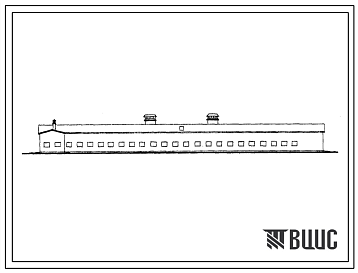Фасады Типовой проект 801-122 Здание на 178 голов молодняка крупного рогатого скота привязного содержания.