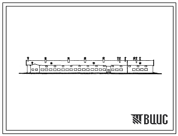 Фасады Типовой проект 801-116 Тип 4 Телятник на 342 головы отъемного выращивания с родильным отделением на 70 мест. Для строительства в районах с расчетной наружной температурой -25, -30 и -40?С.