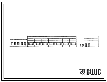 Фасады Типовой проект 902-1-58 Насосно-воздуходувная станция с 10 турбовоздуходувками ТВ-300-1,6