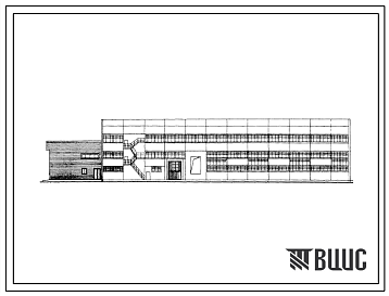 Фасады Типовой проект 902-2-177 Цех механического обслуживания сброженного осадка, производительностью 60 т/сутки (по сухому веществу)