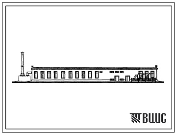 Фасады Типовой проект 416-7-108 Ремонтно-энергетический блок прирельсовых баз минеральных удобрений, известковых материалов и ядохимикатов с грузооборотом 45, 60, 100 тыс. т. в год с котельной