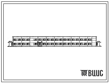 Фасады Типовой проект 416-4-98.84 Здание бытовых помещений для нефтеперерабатывающих заводов на 200 человек с административными помещениями и здравпунктом