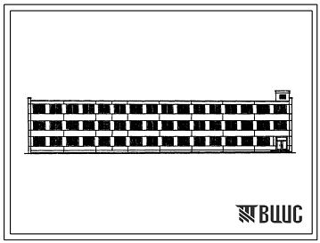 Фасады Типовой проект 416-4-76 (п.п.) Здание бытовых помещений на 500 человек при вагонном депо