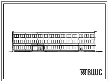Фасады Типовой проект 416-4-74 Служебно-бытовое здание для локомотивных бригад на 500 человек (в конструкциях серии ИИ-04)