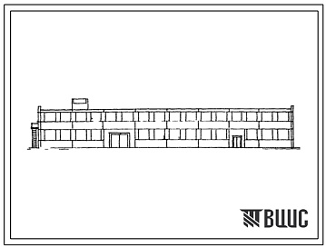 Фасады Типовой проект 416-7-189 Подсобный корпус для комбикормовых заводов мощностью 650-700 т в сутки.