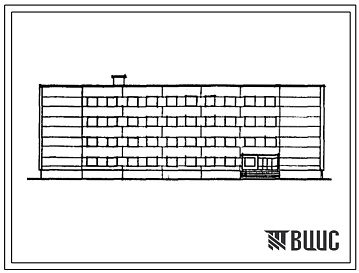Фасады Типовой проект 416-01-166.85 Здание цеховых служб управления четырехэтажное длиной 42 м в крупнопанельных бескаркасных конструкциях