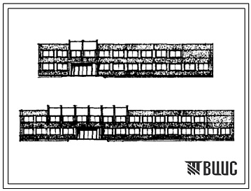 Фасады Типовой проект 416-0-9 Здания административно-технического назначения двухэтажные универсальные общей площадью 1300 и 1730 м? (материалы для проектирования).