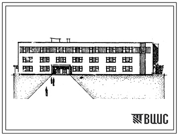 Фасады Типовой проект 416-3-12 Районный информационно-вычислительный центр ЦСУ СССР на одну электронно-вычислительную и 4 комплекта перфорационных машин