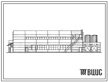 Фасады Типовой проект 412-2-37.85 Цех по обработке подсырной сыворотки с выработкой в смену 0,3 т сывороточного белкового концентрата и 0,7 т рафинированного молочного сахара