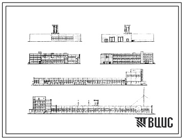Фасады Типовой проект 414-1-18 Хлебозавод мощностью 135 т хлебобулочных изделий в сутки. Производственный корпус с блоком подсобных служб