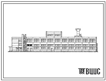Фасады Типовой проект 414-1-24 Производственный корпус хлебозавода мощностью 30 т хлебобулочных и 0,7 т кондитерских изделий в сутки