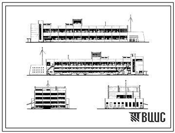Фасады Типовой проект 414-1-14 Хлебозавод мощностью 40 т хлебобулочных изделий в сутки. Вариант с печами ПХС.