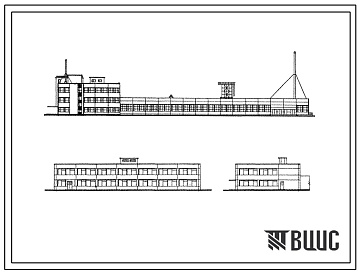 Фасады Типовой проект 414-1-5 Хлебозавод мощностью 65т хлебобулочных изделий и 3т тортов и пирожных в сутки.