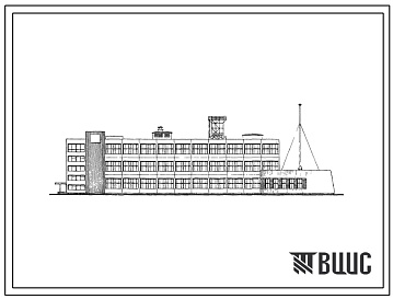 Фасады Типовой проект 414-1-3/74 Хлебозавод с кондитерским цехом мощностью 45 т хлебобулочных изделий и 3 т тортов и пирожных в сутки