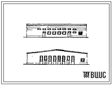 Фасады Типовой проект 414-2-5 Винохранилище емкостью 300 тыс. дал (с железобетонными резервуарами емкостью 11 тыс. дал)