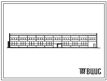 Фасады Типовой проект 402-11-94 Производственный корпус производственной базы НГДУ на 200 скважин