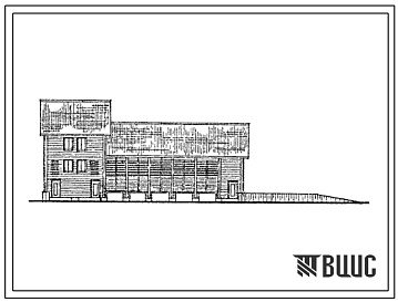 Фасады Типовой проект 411-1-28 Амбар для шишек емкостью 50 т.