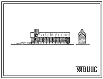 Фасады Типовой проект 411-1-29/75 Амбар для шишек емкостью 100 тонн