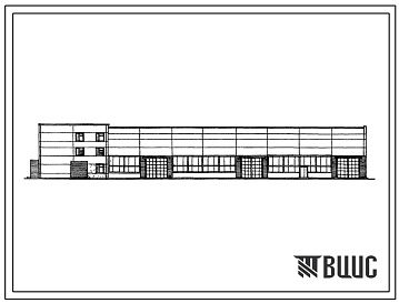 Фасады Типовой проект 409-14-38 Производственный корпус базы технического обслуживания и ремонта 150 башенных кранов.